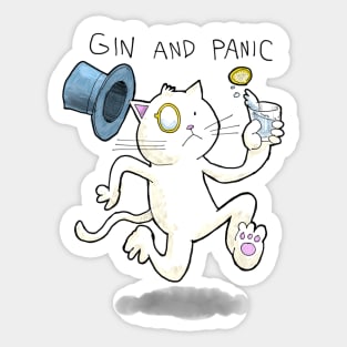 Dapper Cat - Gin and Panic Sticker